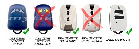 Mando puerta garaje DEA GT2 – aferautomatismos