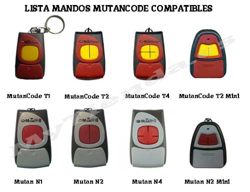 Lista mandos mutancode compatibles