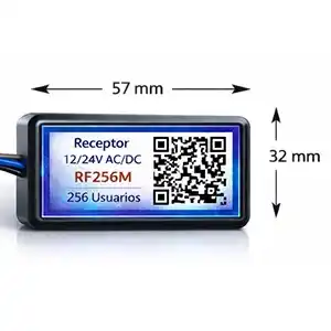 Mini receptor cableado seguridad 256 usuarios 12-24V AC/DC