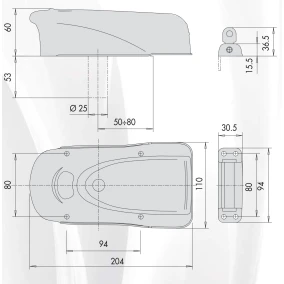 Electrocerradura CISA 1A721 sin pulsador para puerta batiente