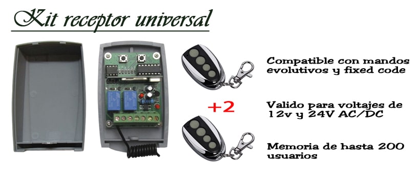 Receptor puerta garaje